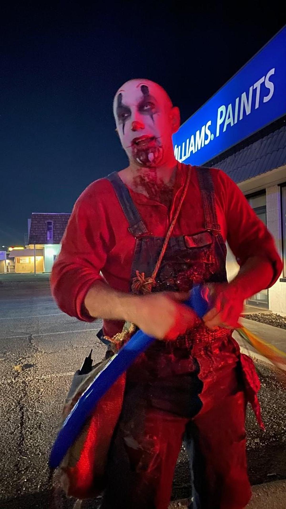 A scary sight at the Tunnel of Terror Car Wash at the Autobahn car washes.