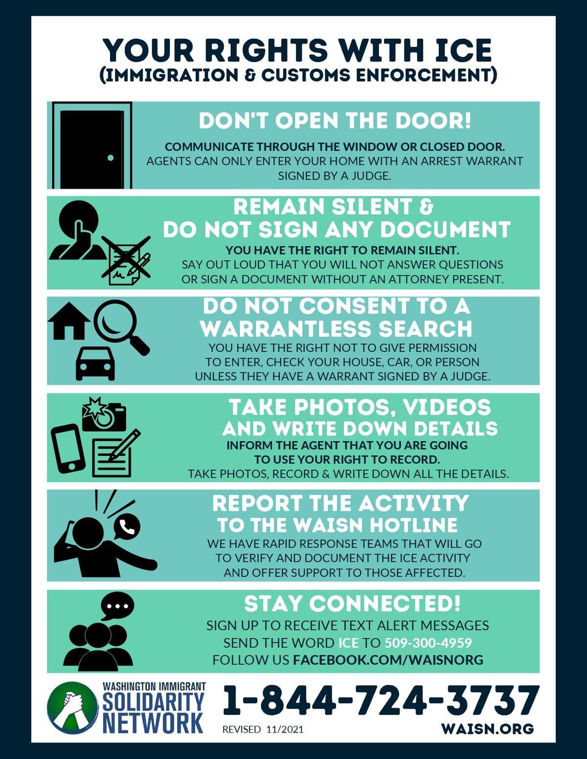 The best way to advocate for yourself, and those around you, is to know your rights when ICE shows up. 