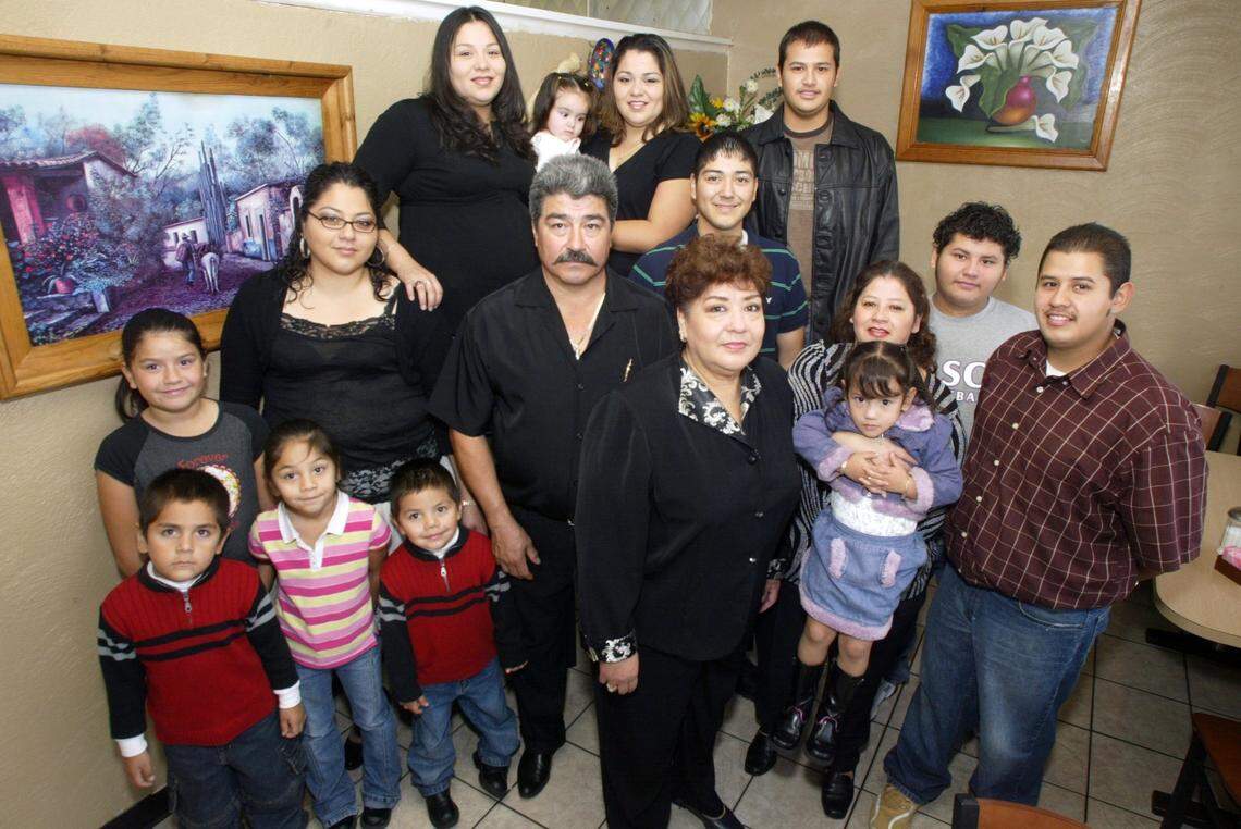 Three generations of the Avila family gather in 2005 at the family’s El Charrito restaurant in Pasco. Rosio Avila Sanzon, owner of Pasco’s El Paraiso, died Sept. 12 and her brother, David (center) died a four days earlier.