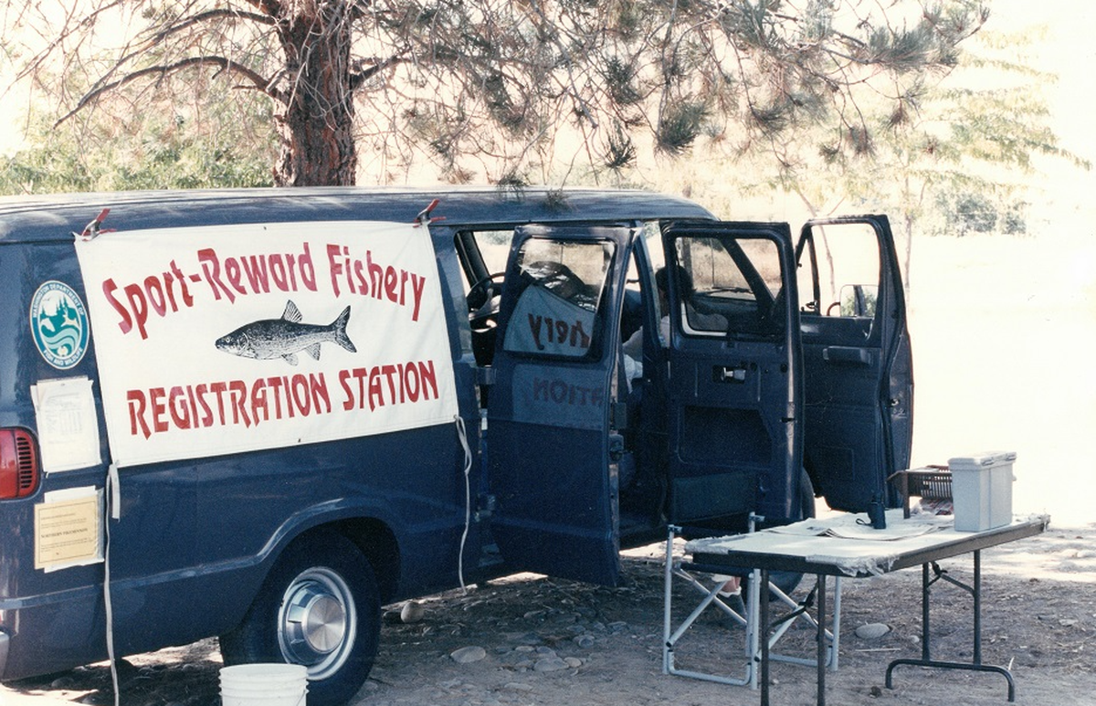 The Registration Station at a designated Northern Pikeminnow Sport-Reward Program area.