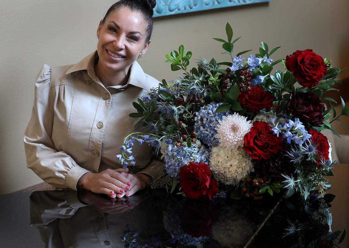 Alexandra RoseLee, owner of White Glove Weddings, delivers repurposed flowers to local nursing homes, hospices, hospitals and assisted living centers.