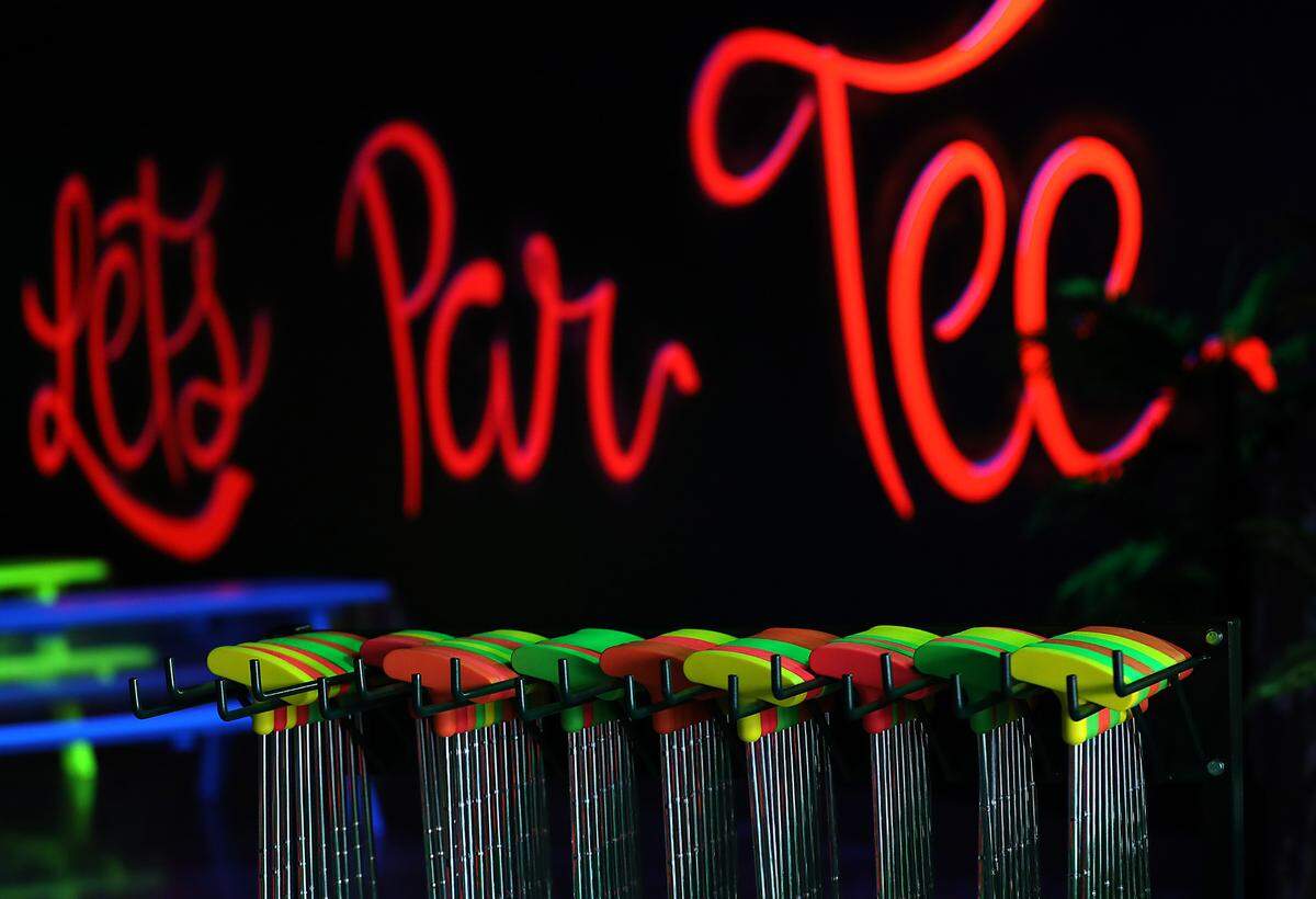 The 5,000-square-foot mini golf course includes a video arcade and a party room for birthdays, team building exercises and other events.