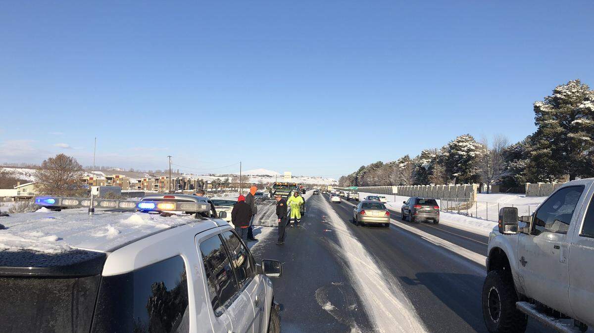 The Washington State Patrol reported it had 27 crashes Tuesday morning in the Tri-Cities area.