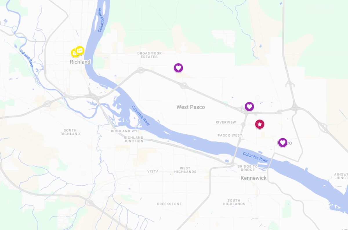 The WA Whistles map shows Tri-Cities location to pick up ICE warning whistles.