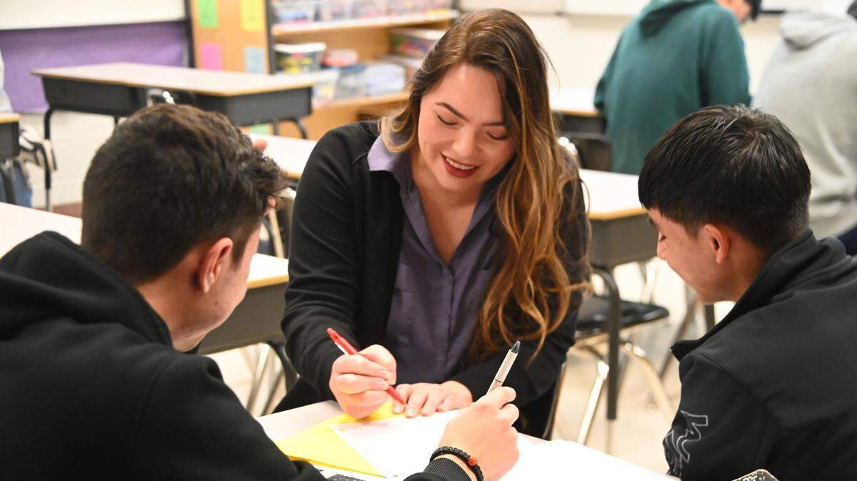 Gabriela Whitemarsh, a bilingual mathematics teacher at Pasco High School, was named Saturday as Washington’s 2026 Teacher of the Year.  