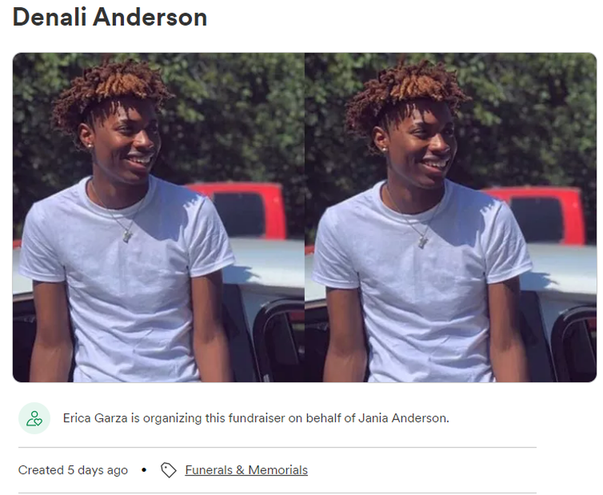 A GoFundMe page has been started to help pay for the funeral of Denali Anderson, who was shot and killed Aug. 6 at an underage party in Pasco.