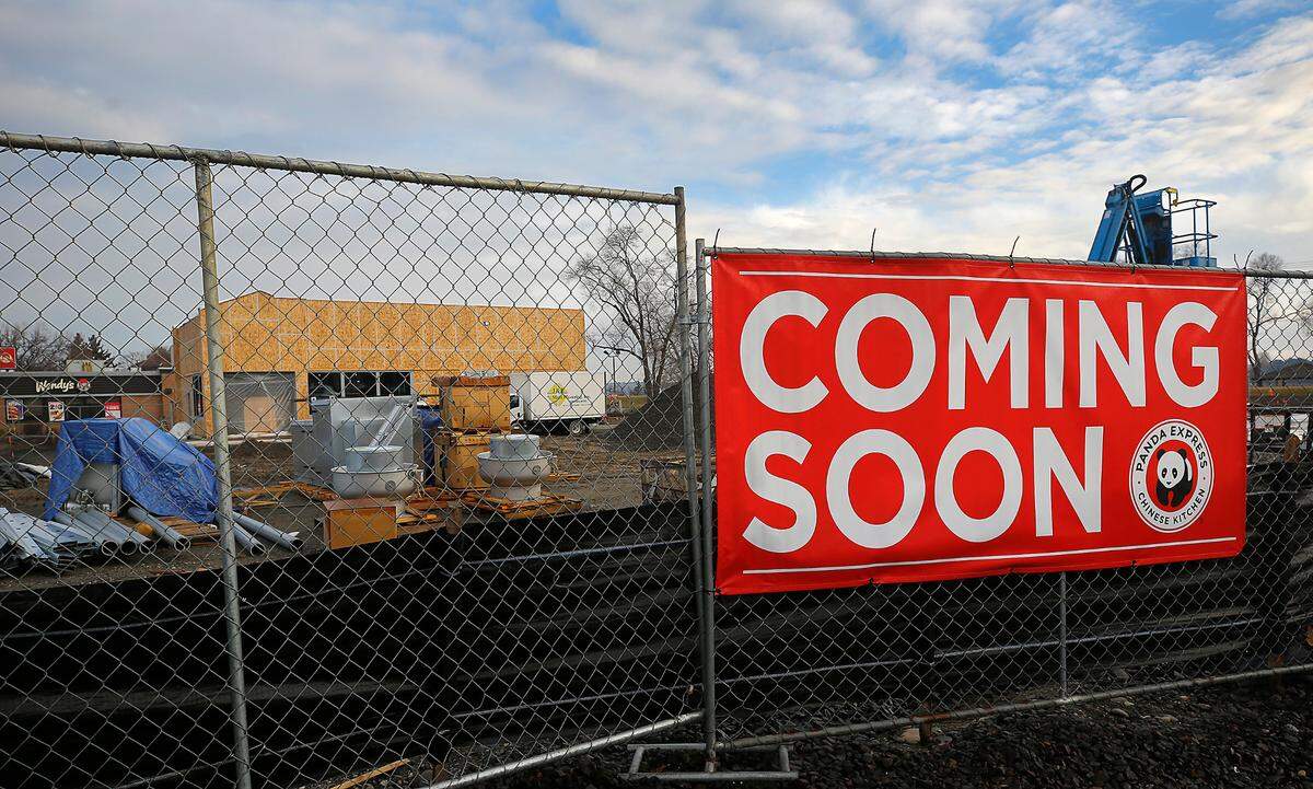 Construction continues at 924 George Washington Way for a new Panda Express restaurant in Richland. Plans filed with Washington state showed the site will house two new eateries with drive-thru windows.