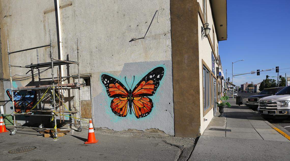 Artist Gabriel Martinez is completing a mural in the alley of the 100 block of North Fourth Avenue in downtown Pasco.