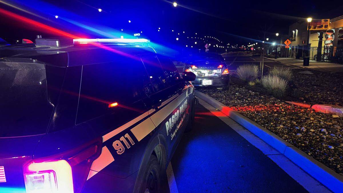 Pasco police capture fleeing driver Leonel Ramos Monday night near Lewis Street overpass. Ramos, 24, was taken into custody for: attempting to elude a police vehicle, unlawful possession of a firearm and possession of a stolen firearm.