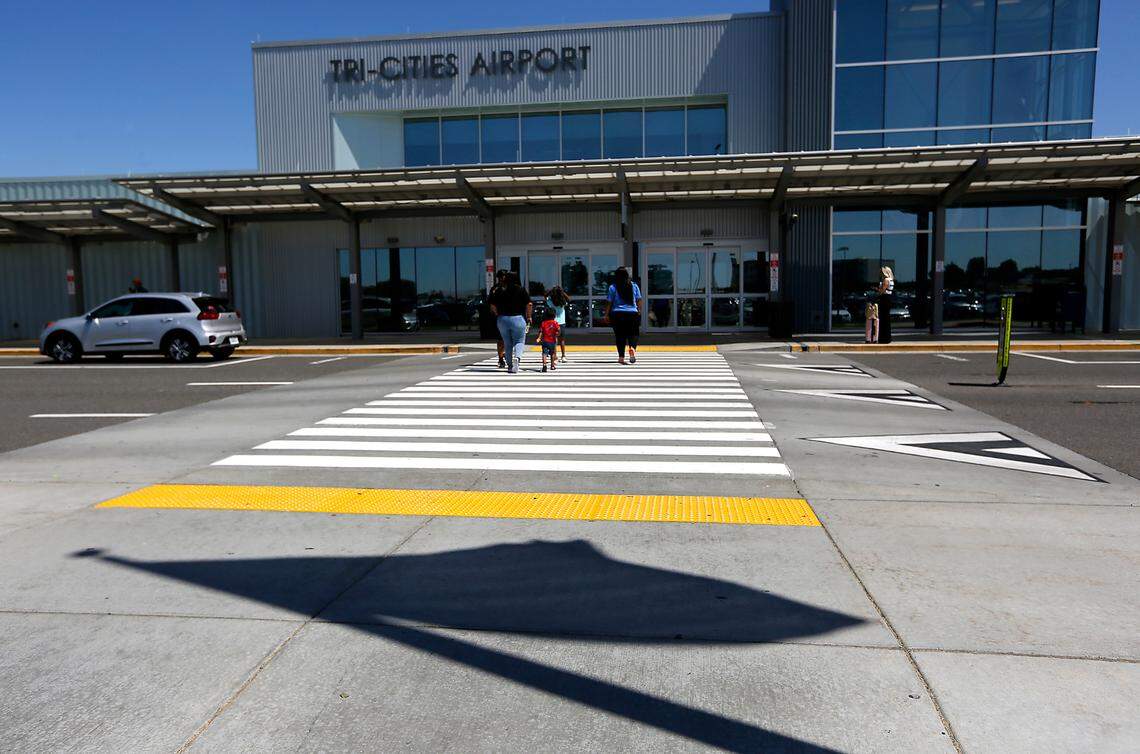 The main entrance to the Tri-Cities Airport in Pasco.