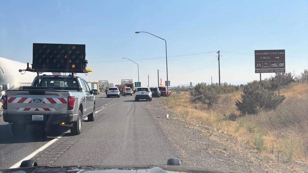 One person is dead after a driver turned in front of a pickup on Highway 12 onto Sacajawea Park Road.