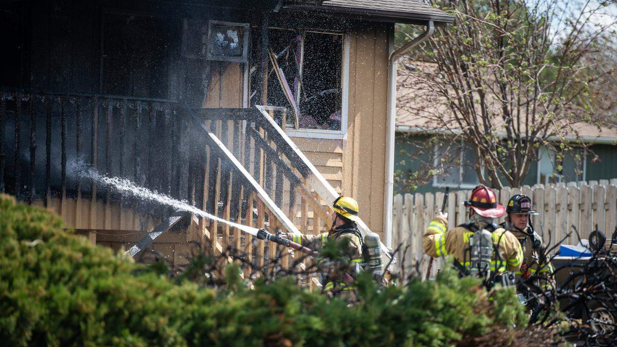 Firefighters put out a fire at the Tradewinds Apartments in Kennewick.