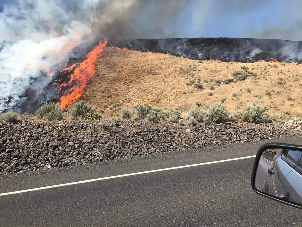 A brush fire was contained in rural Benton County on Saturday.