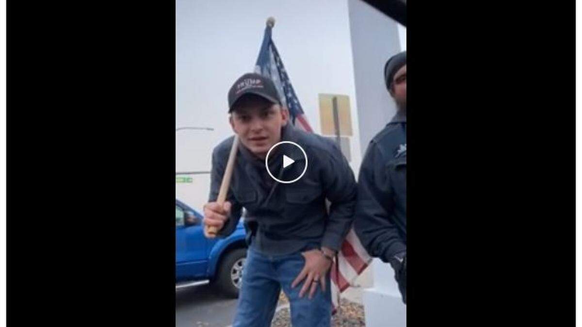 A video of a confrontation at a Tri-Cities election protest was drawing thousands of views and comments Friday after being posted to the social media sites TikTok and Reddit.