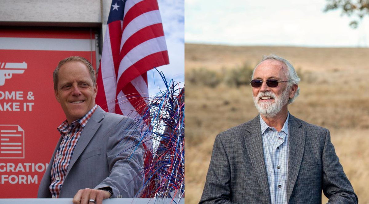 Incumbent Dan Newhouse, right, and challenger Jerrod Sessler, left, will face off in the Nov. 5 general election for the seat representing Washington’s 4th Congressional District. Both candidates belong to the Republican Party.