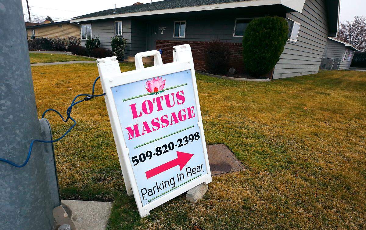 Lotus Massage at 5917 W. Clearwater Ave., Sutie B, is one of three businesses raided by the Kennewick Police Department for being an illegal massage parlor and engaged in prostitution services.