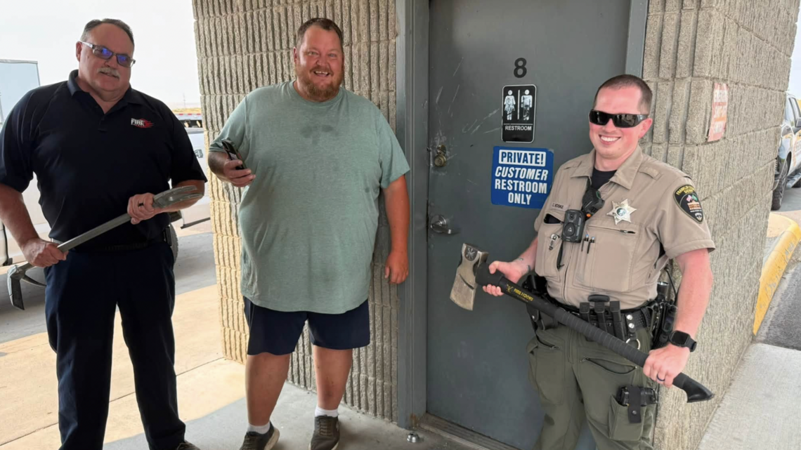 Broken restroom lock left man trapped in crappy situation for hours