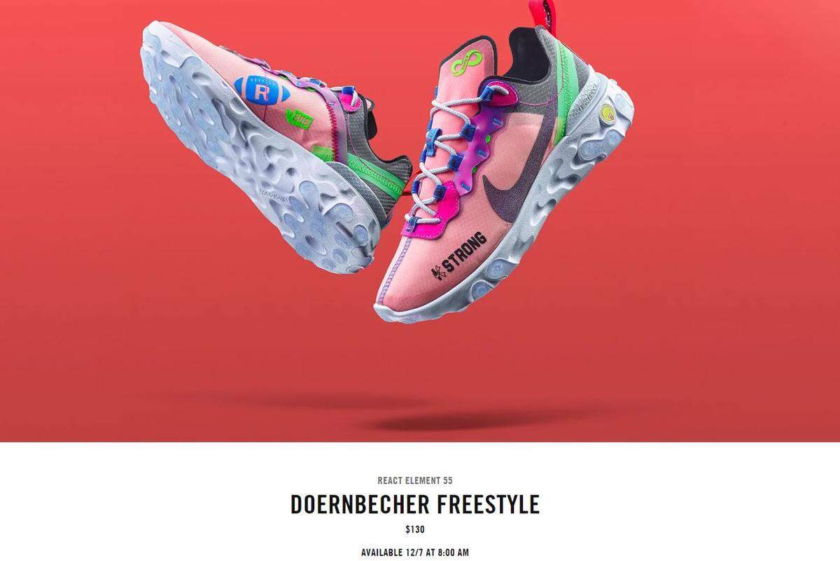 The Nike React Element 55 sneakers, designed by Kahleah Corona of Richland, will go on sale Dec. 7 for a limited run.