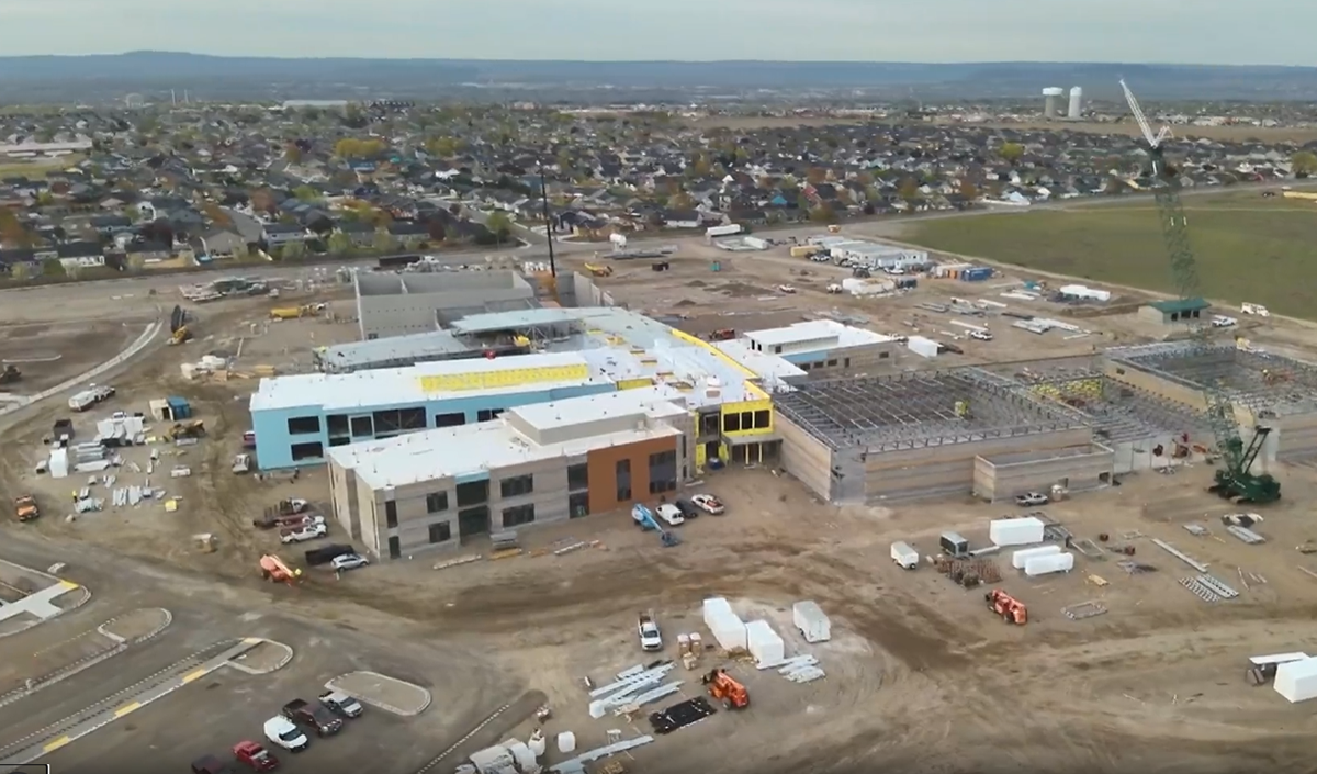 An aerial shot of Sageview.