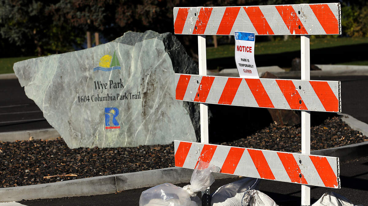 The City of Richland placed barricades at the parking lot for Wye Park after recently temporarily closing the park last week.