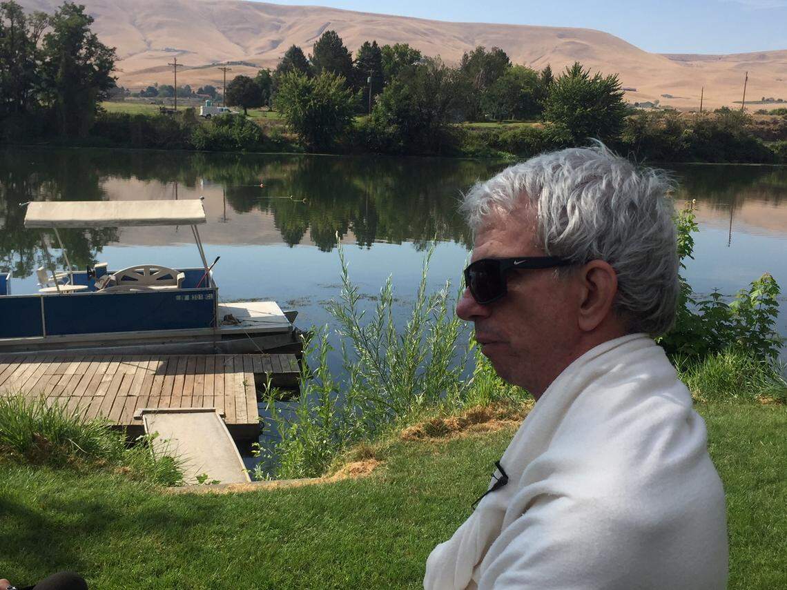 Bill Nelson, owner and flight instructor for Sky Striders Light Sports Aviation, was rescued Wednesday after crashing one of his powered parachutes into the Yakima River.