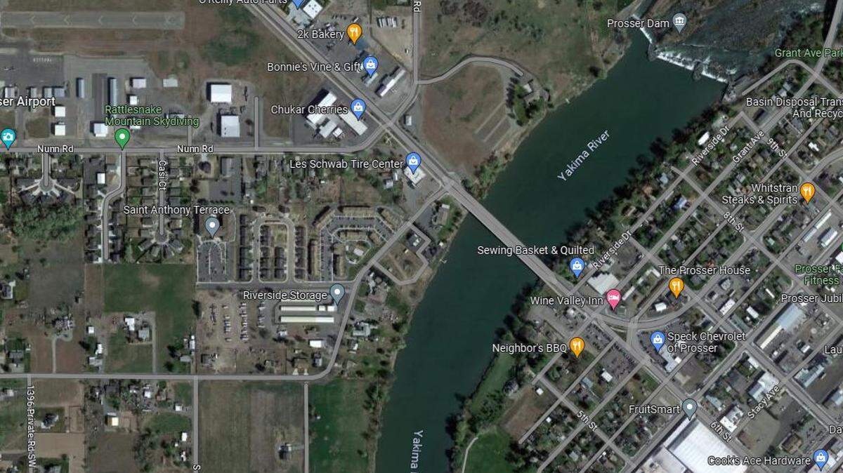 A Prosser police officer was hurt in a crash at Wine Country Road and North River Road.