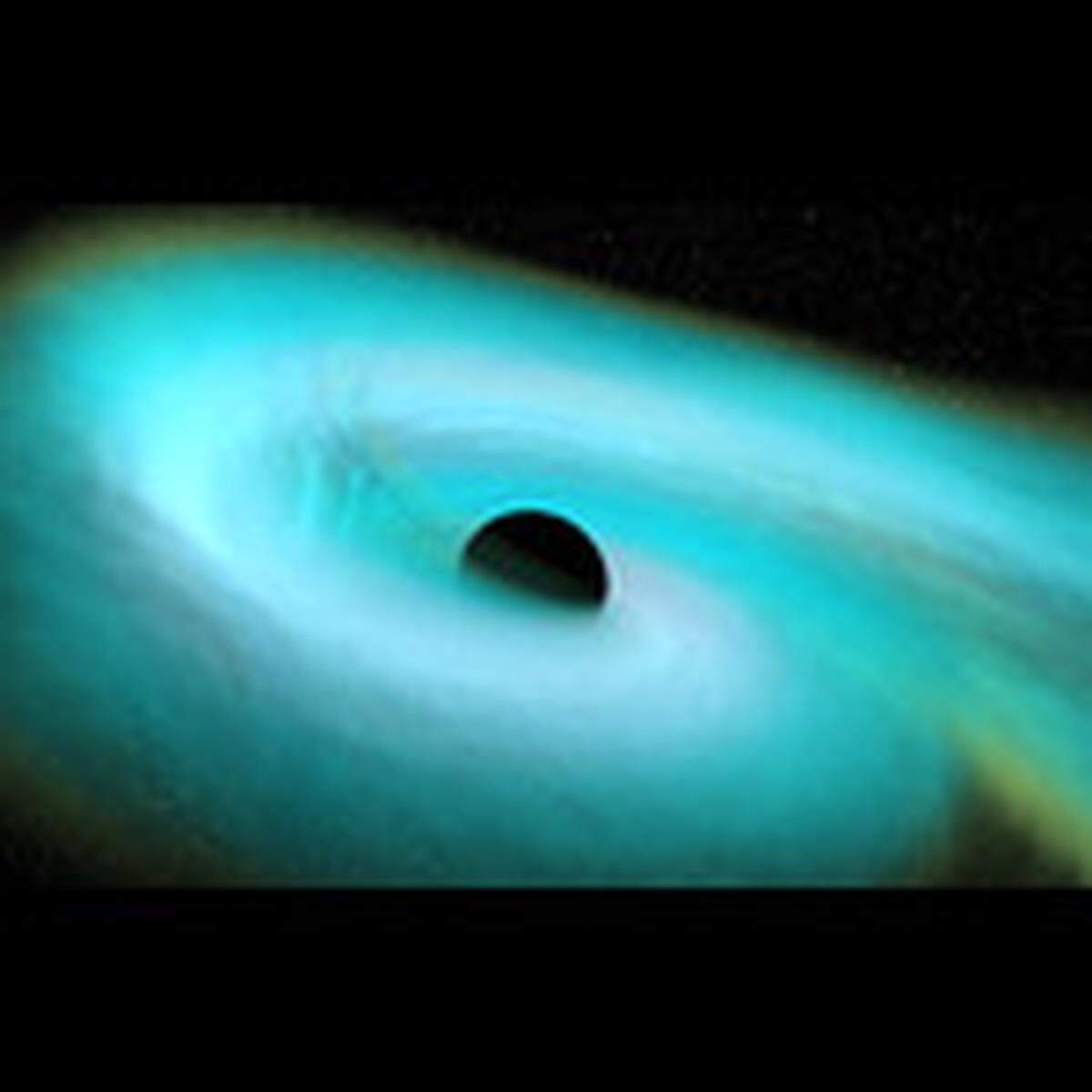This artist’s rendition shows the disruption of a neutron star as it is swallowed whole by a black hole. The Hanford LIGO observatory helped confirm the first detections of such mergers.