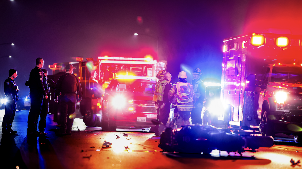 A motorcycle driver was seriously injured in a crash with a large SUV on the 7400 block of West Clearwater Avenue in Kennewick Saturday evening.