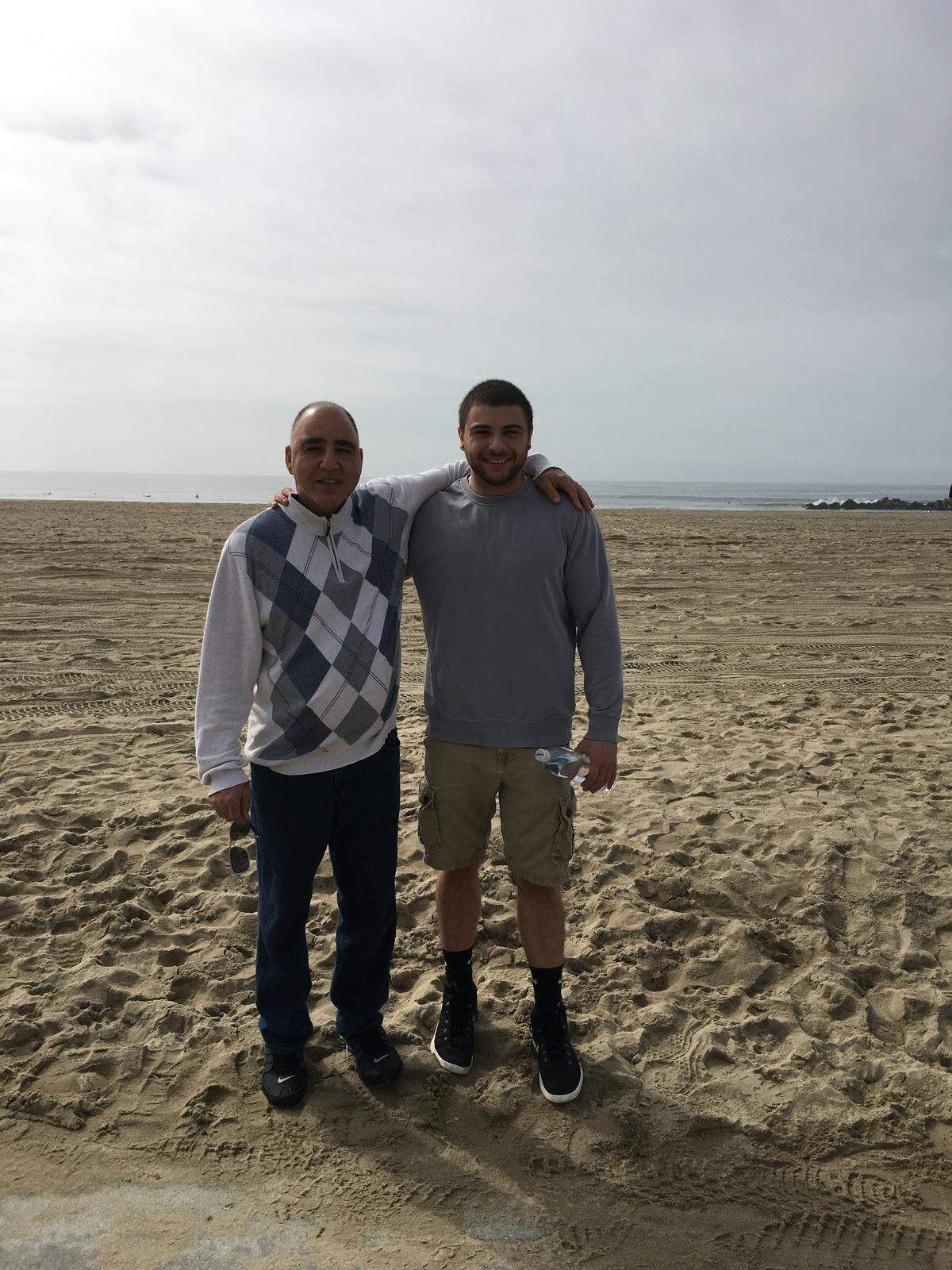 Zade Hakki with his father, Munther.