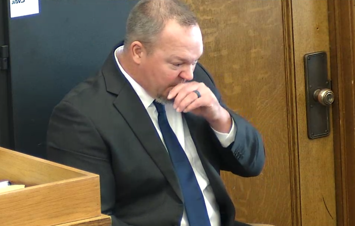 Benton County Sheriff Commander Mat Clarke testifies in Walla Walla County Superior Court.