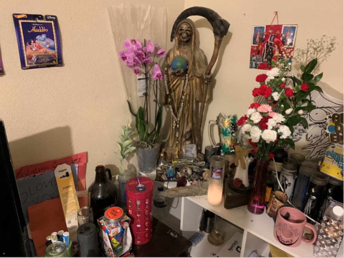Aurelio James Gonzalez, 30, of Kennewick had a “Santa Muerte” shrine, commonly associated with drug trafficking, in his home.