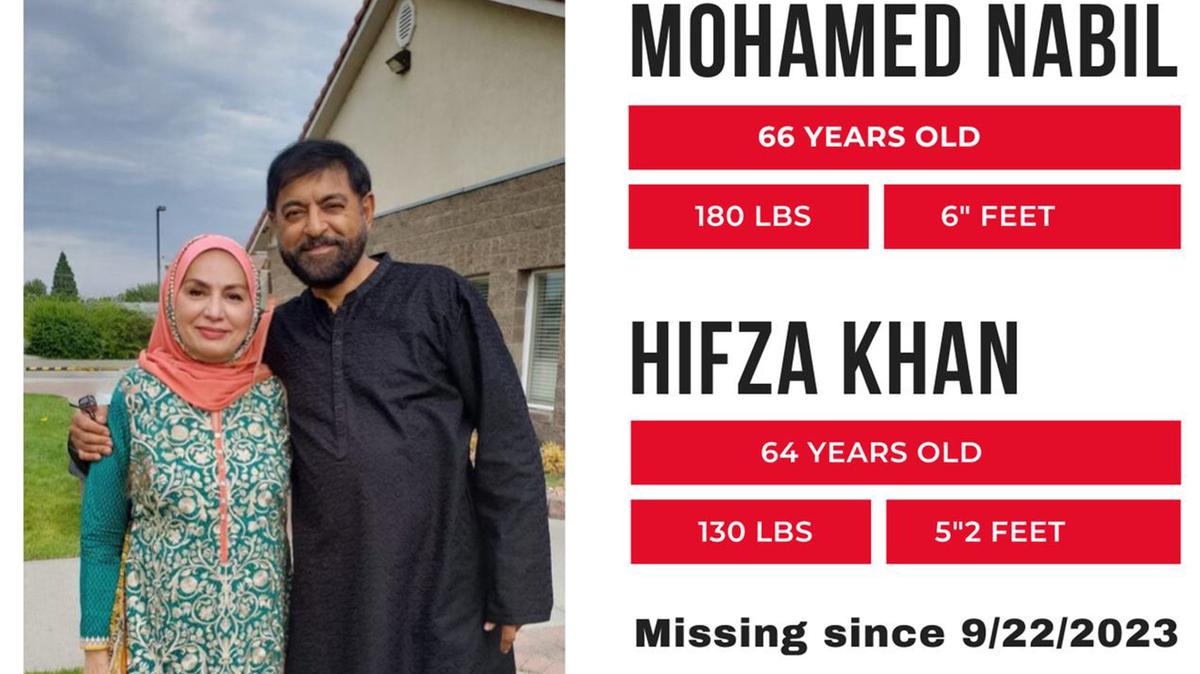 A missing poster was shared online for Nabil Mohamed and Hifza Khan after they were last seen on Sept. 22.