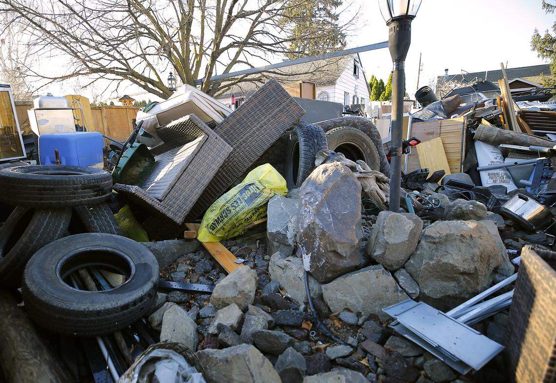 Richland has paused code enforcement legal action in Benton County Superior Court against the owner of this junk- and debris-cover property at 1312 Hains Ave. in Richland.