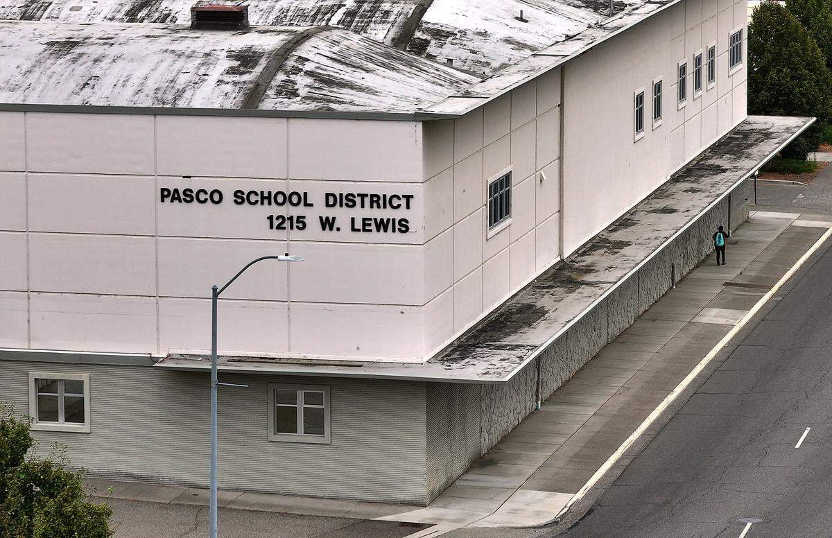 The Pasco School District administration building at 1215 W. Lewis St. in Pasco.