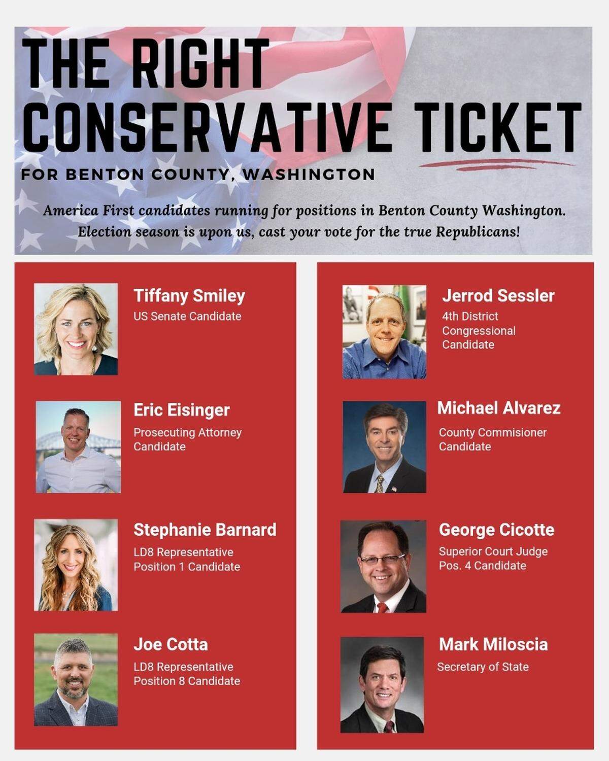 Some are concerned this campaign flyer could mislead voters about who the Benton County Republican Party has endorsed. It also is not compliant with campaigning regulations.