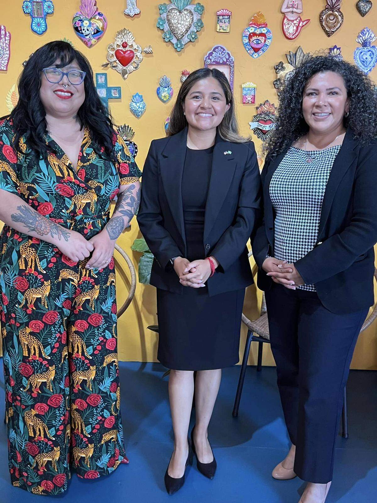 From left, Democrats Chelsea Dimas, Maria Beltran, and Ana Ruiz Kennedy are running for seats representing Washington’s 14th Legislative District in Central Washington. Beltran is challenging four-term incumbent Curtis King, R-Yakima, for his state Senate seat. Dimas and Ruiz Kennedy are running for open seats in the state House.
