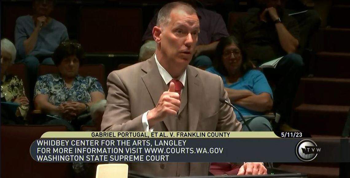 Joel Ard, James Gimenez’s attorney, argued that the Washington Voting Rights Act violates both the state and federal constitutions.