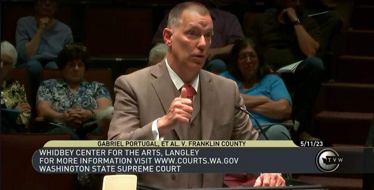 Joel Ard, James Gimenez’s attorney, argued that the Washington Voting Rights Act violates both the state and federal constitutions.