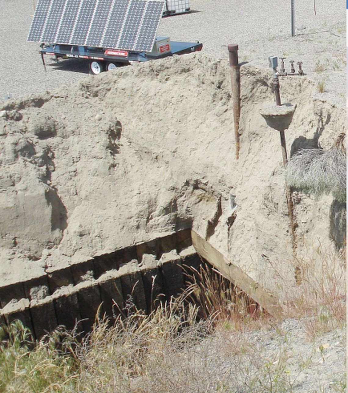 A Hanford tunnel storing railcars loaded with obsolete equipment that is contaminated with highly radioactive waste partially collapsed in May 2017.