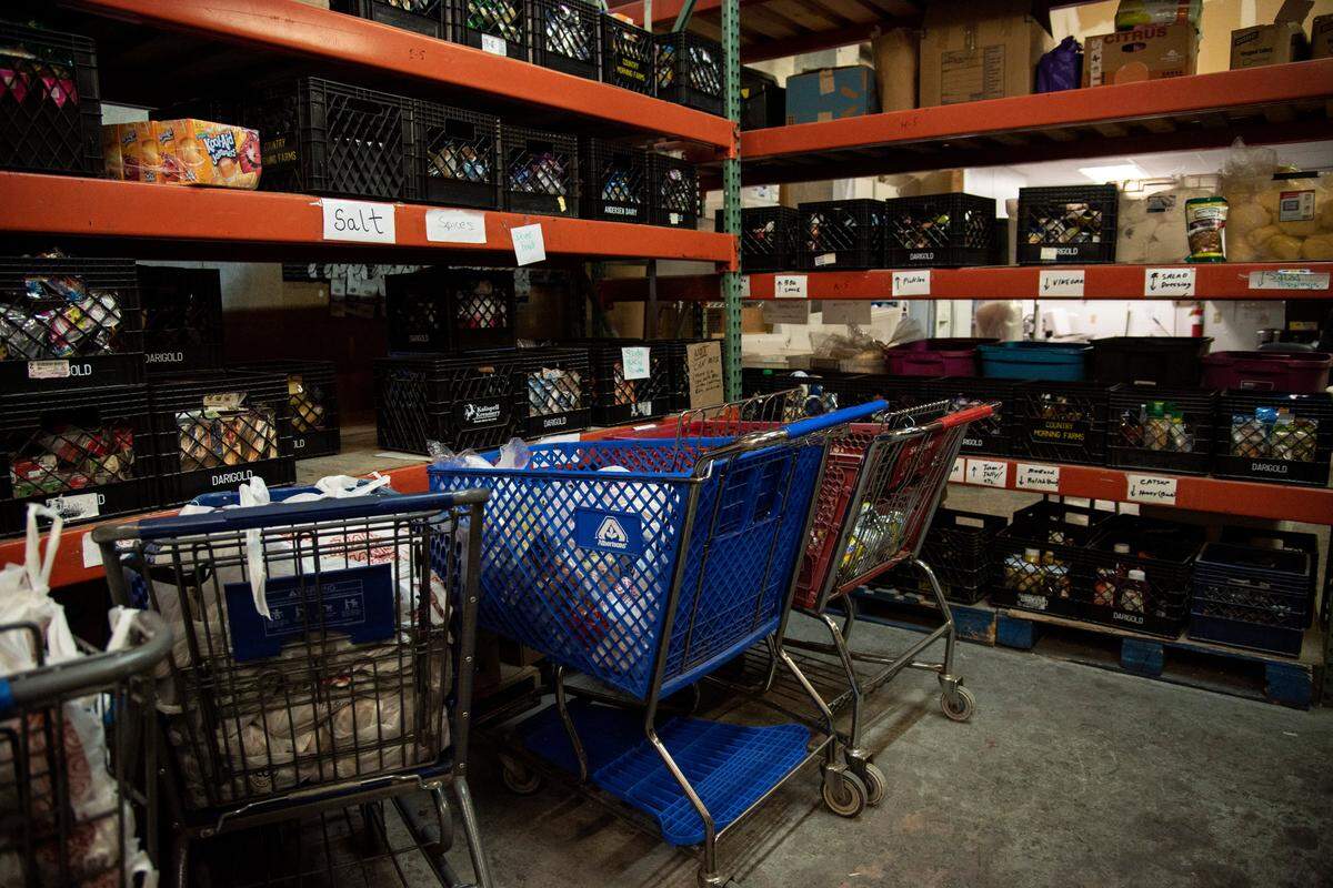 Food that is donated to the Tri-Cities Food Bank is quarantined from other inventory during the COVID pandemic, creating both a storage issue and delaying getting the groceries to customers.