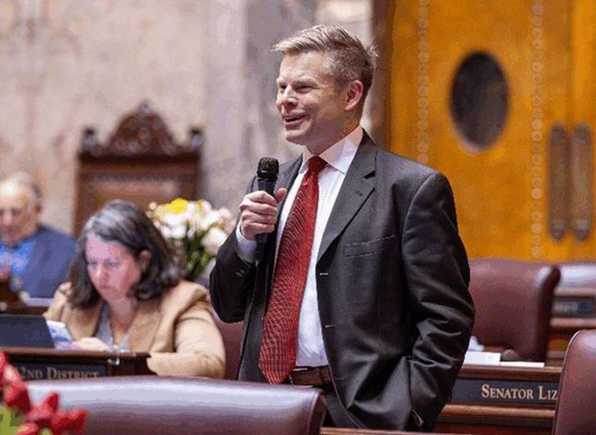 Washington Senate Majority Leader Jamie Pedersen, D-Seattle, during the 2025 session.