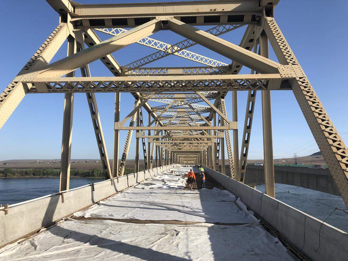 The bridge carrying Interstate 82 into Oregon reopens next week after a two-year $11 million project to rebuild the aging bridge deck. The two-bridge crossing will be fully open in time for July 4, 2019.