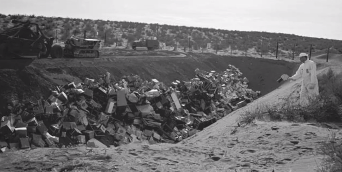 Hanford nuclear reservation waste was disposed of in trenches at the 618-10 Burial Ground six miles north of Richland in the ’50s and ’60s.