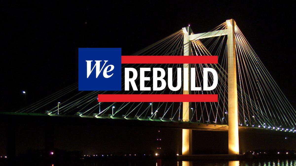 The cable bridge between Kennewick and Pasco