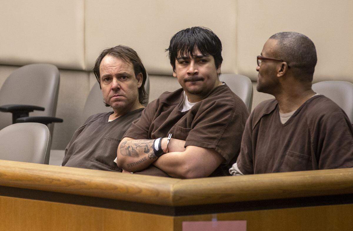 Matthew McQuin, left, on Thursday was found competent to stand trial in the shooting of a customer inside WinCo in Richland last summer.