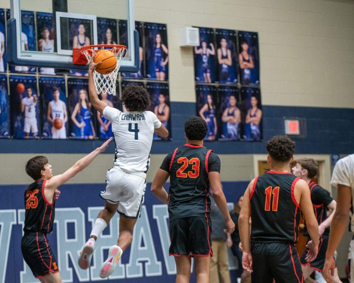 Chiawana’s Donavin Young takes a shot during a January game against the Kamiakin Braves. The Chiawana boys earned a berth into the 4A state basketball tournament this week.