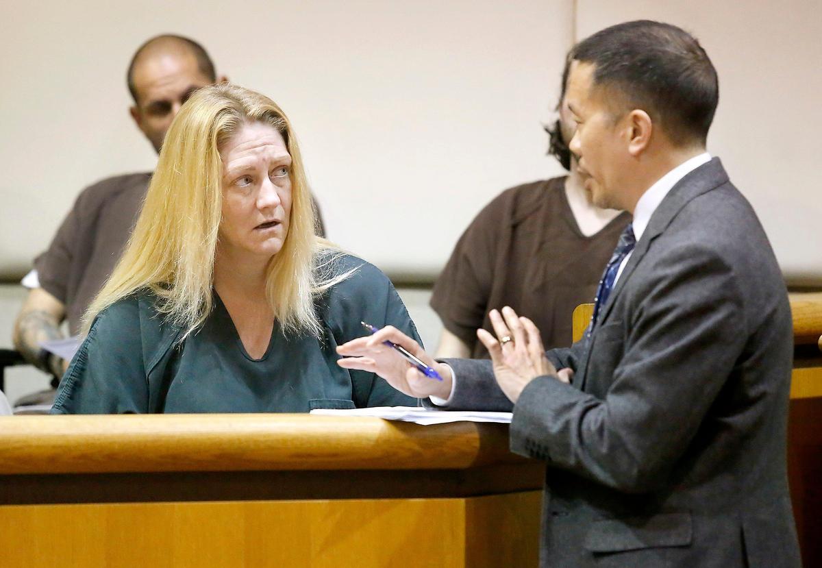 Tierra Ouderkirk, left, is charged in Benton County with criminal mistreatment of her daughter and possession of methamphetamine.
