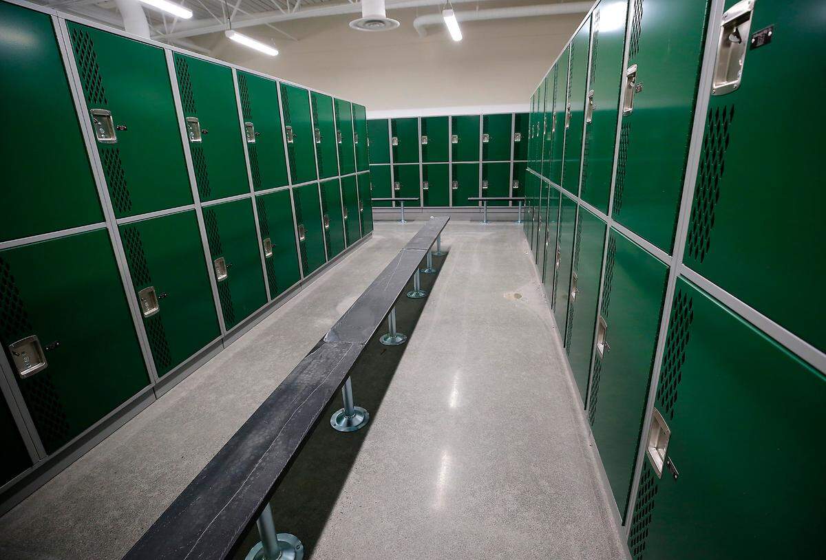  The new locker rooms at Sageview High School in Pasco.