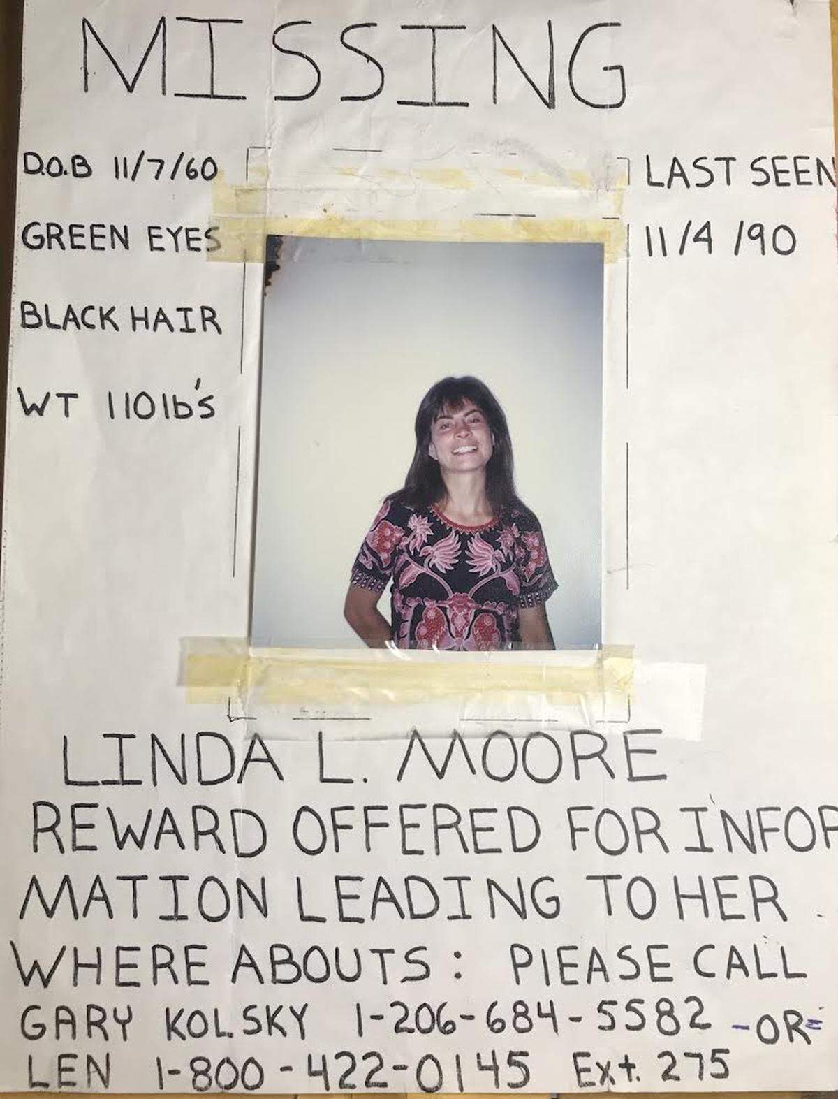 Fliers with Linda’s face lined telephone poles and shops throughout Seattle and Portland.