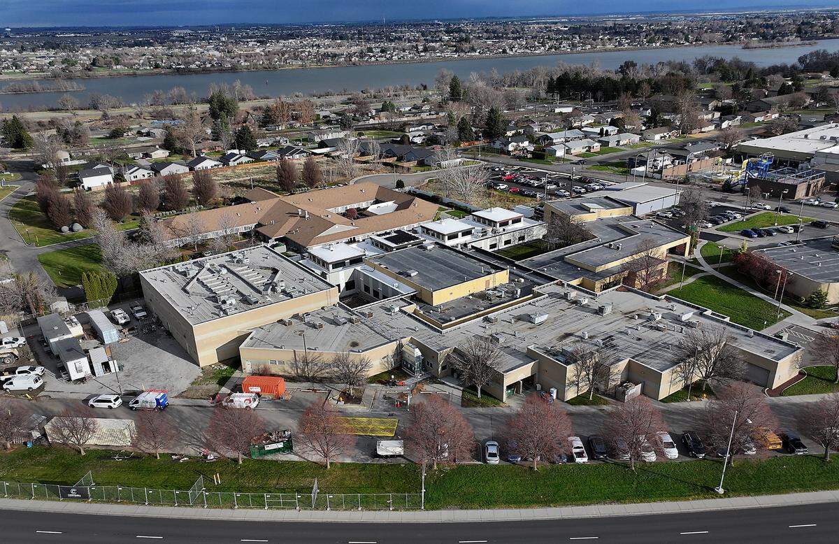 The Tri-Cities juvenile facility at 5606 W. Canal Dr. in Kennewick has a courtroom and detention center used by both counties.